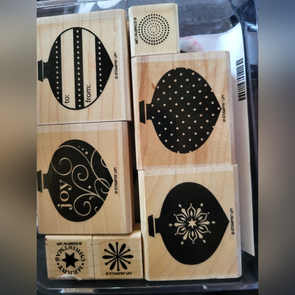 Stampin' Up Set of 7 Christmas Rubber Stamps